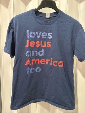 Loves Jesus And America Too Size Large Adult